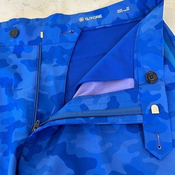 G/FORE Men's Golf Royal Blue Camo Golf Shorts LIKE NEW 9” INSEAM - Picture 8 of 16